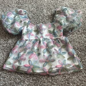 Floral Puff Sleeve Top